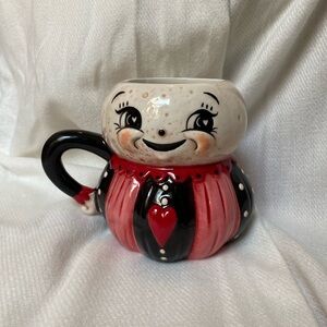 Johanna Parker Vintage-inspired Carnival Cottage “Luna” Mug with Heart Design